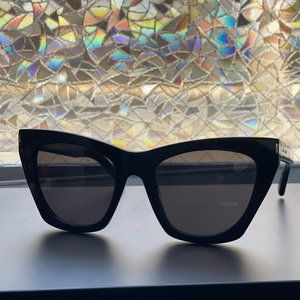 Black YSL Square Cat Eye Sunglasses